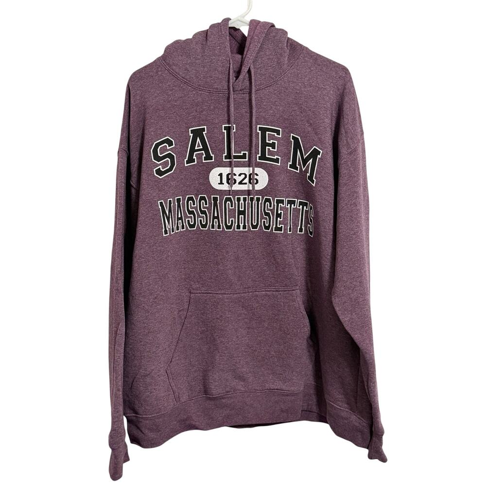 Teemax Women’s Plus Size XXL Burgundy Salem Massachusetts Hoodie